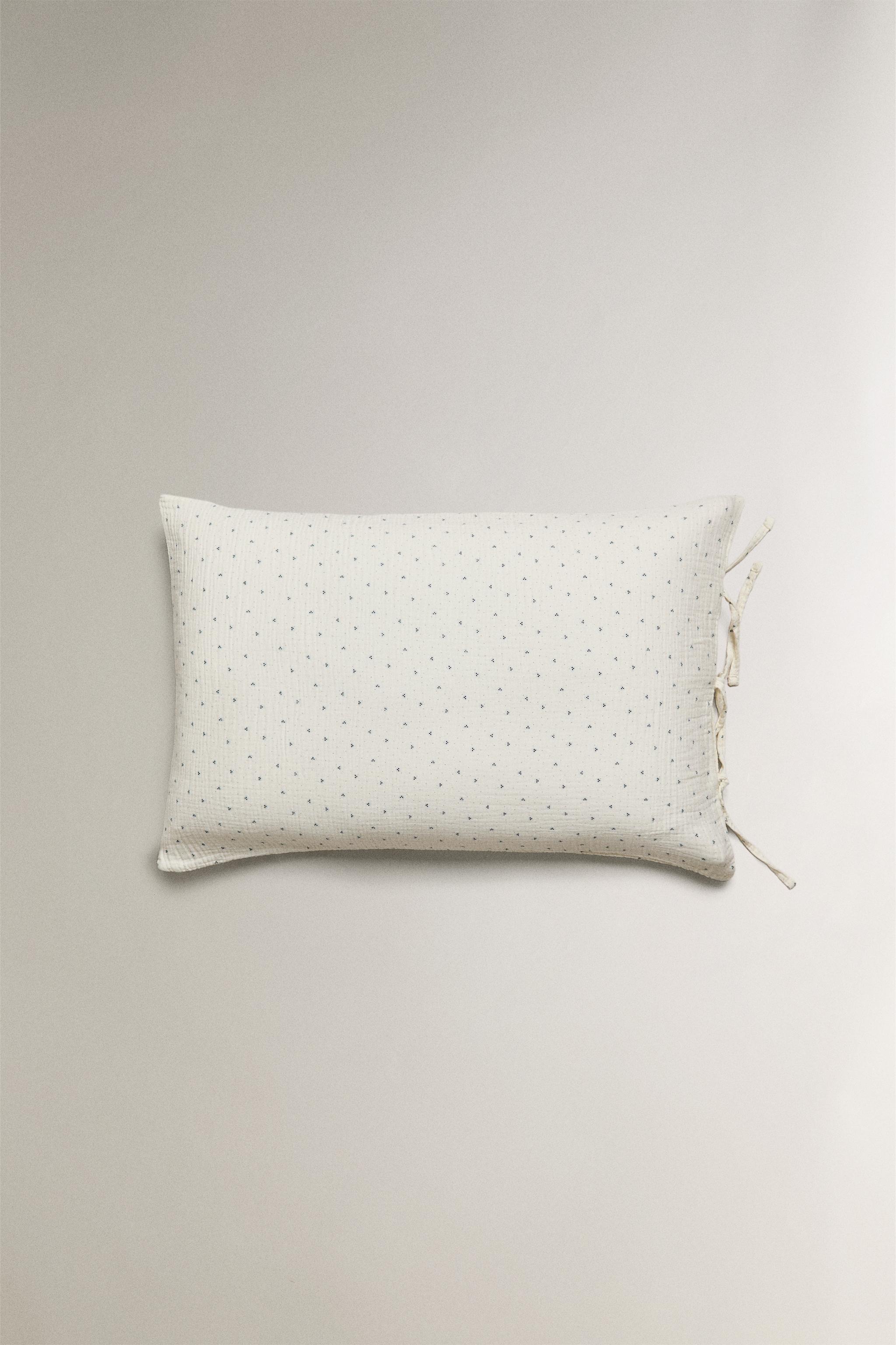 KIDS' COTTON POLKA DOT PILLOWCASE